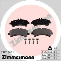 Set placute frana, frana disc ZIMMERMANN 29217.205.1