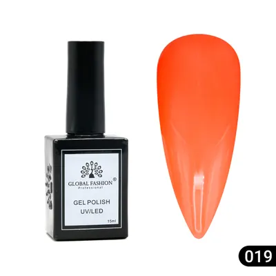 Oja semipermanentă Global Fashion, Gel polish Elite Glow 15 ml, 19 Engros