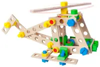 Kit de construcție din lemn 3 în 1 Alexander - Elicopter, 80 piese