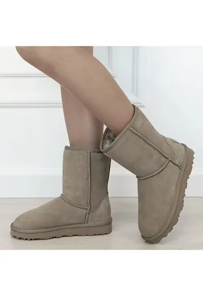 Cizme taupe din piele naturala L7830. 111 18679 - Maro taupe