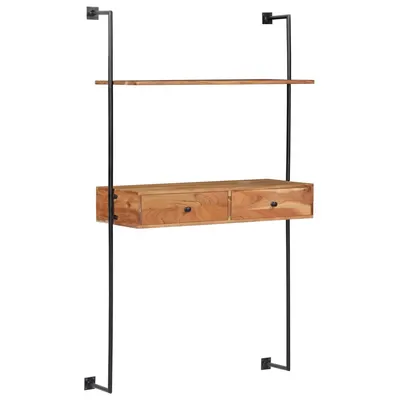vidaXL Birou de perete, 90 x 40 x 170 cm, lemn masiv de acacia