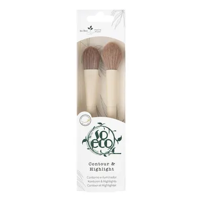 Set 2 pensule ecologice pentru Contour & Highlight, 1 bucata, So Eco
