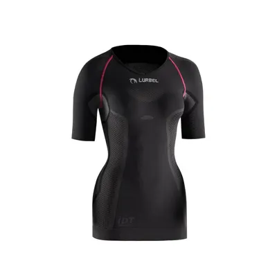 Tricou termic femei, Lurbel Cristallo, gri inchis-fuchsia