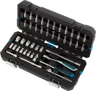 Set de unelte Gross - 42 piese, clichet cu 120 de dinți, oțel CrV