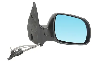 Oglinda laterala Dreapta (mecanic, convexa, albastru, capac) potrivit SEAT AROSA, CORDOBA, CORDOBA VARIO; VW BORA, BORA I, GOLF 4, POLO 3 CLASSIC