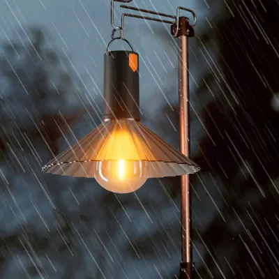 Lampa camping portabila, ghirlanda LED, rezistenta la apa, design bec oval, 5W