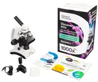 Microscop Levenhuk - Discovery Atto Polar, cu carte, alb