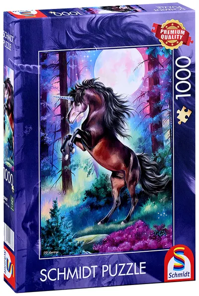 Puzzle Schmidt din 1000 piese - Unicorn pe lună plină