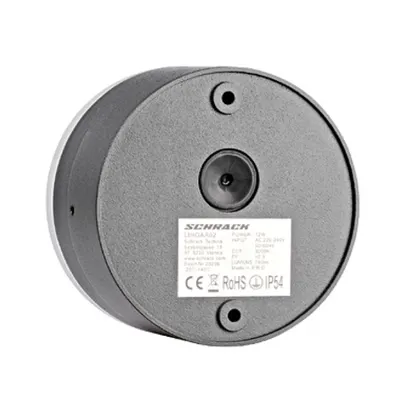 Zelda LED Round Large 12W 740lm 3000K ECG IP54 antracit