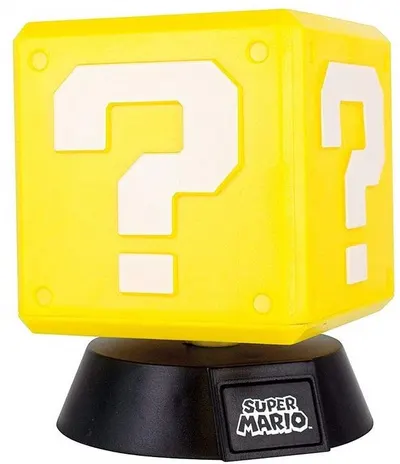 Mini lampă Paladone Games: Super Mario Bros. - Question Block, 10 cm