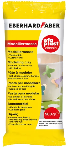 Lut de modelat Eberhard Faber - 0.5 kg, alb