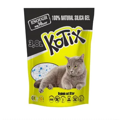 Asternut igienic pentru pisici, silicat, Kotix Normal, 3.8L/ 1.52 kg