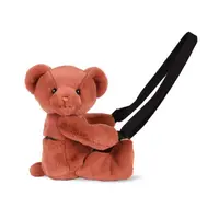 Ursulet din plus - geanta crossbody adorabila, 30 cm, Teracota
