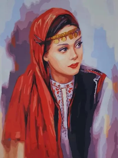 Set de pictură pe numere MagicArt - Fată (original de Miglena Kirilova)