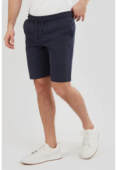 Pantaloni scurti de trening cu croiala regular-fit si snur Delon - Bleumarin