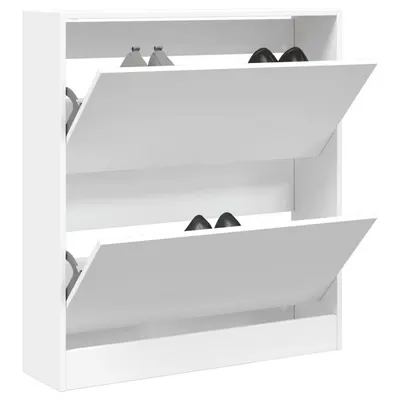 Gossi pantofar, alb, 80x21x87,5 cm, lemn compozit