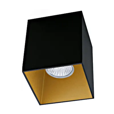 Ceiling light Polasso square 35W black / gold IP20