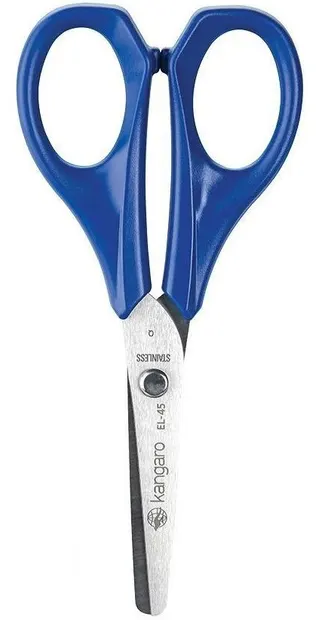 Foarfece pentru copii Kangaro - EL-45, 12 cm, albastru