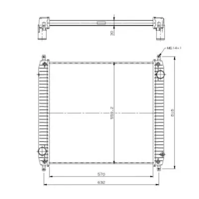 Radiator, racire motor NRF 509779
