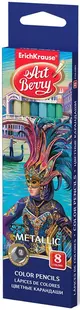 Creioane colorate Erich Krause Art Berry - Metallic, 8 culori