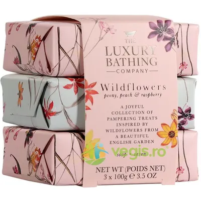 Set Cadou Sapunuri Gentle Cleansing Trio Wildflowers 3x100g