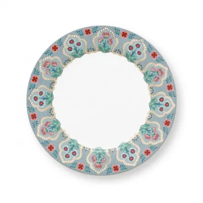 Farfurie din porțelan, Pip Studio, Bleu, 21cm, colecția Flower Festival
