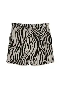 Pantaloni scurti dama - animal print - talie inalta - multicolor - viscoza|in -