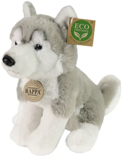 Jucărie de pluș Rappa Soft Collection - Husky, 23 cm