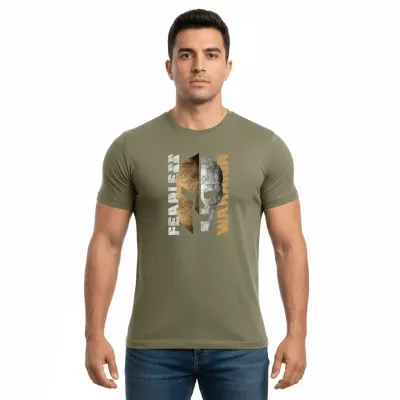 Tricou Fearless Warrior olive Pentagon - S