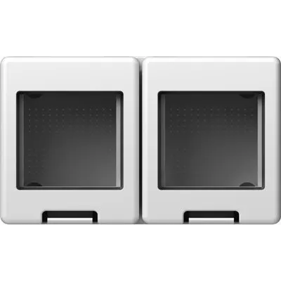 Modul doza montaj Cubo IP55 alb 2x2M, TEM Modul TEM-AQ22PW-U