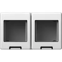 Modul doza montaj Cubo IP55 alb 2x2M, TEM Modul TEM-AQ22PW-U