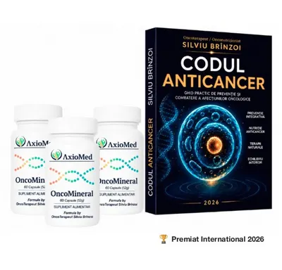 AxioMed Pachet 3 OncoMineral si o carte Codul Anticancer cu coperta noua