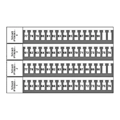 Etichete pentru terminale TB şi ST 2 x 61-90