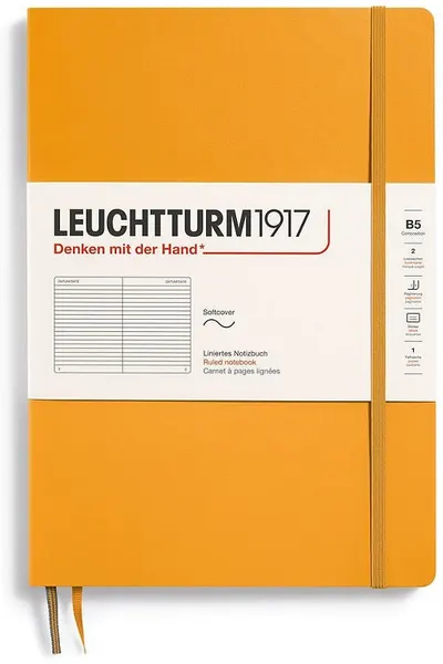 Caiet Leuchtturm1917 Composition - B5, portocaliu, liniat, copertă moale