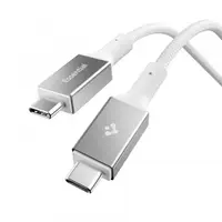Cablu Date si Incarcare USB-C - USB-C Spigen EB10010CC, 100W, 1m, Alb ACA08774