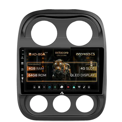 Navigatie Jeep Compass (2009-2016), Android, A-Octacore 4GB RAM + 64GB ROM, 10.1 Inch - AD-BGA10004+AD-BGRKIT284