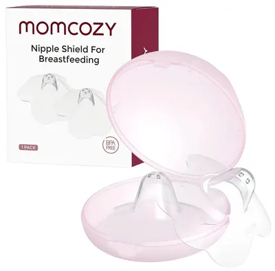 Protecții pentru mameloane din silicon Momcozy - 24 mm, 2 bucăți, roz