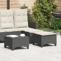 Gossi scaune de gradina cu perne 2 buc negru 55x55x36 cm poly ratan