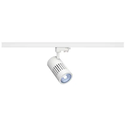 Iluminat decorativ pe sina, Melodii STRUCTEC, pata alba pentru 3 circuite de inalta tensiune, 24W, LED-uri, 4000K, 36 °, alb, inclusiv. adaptor 3 circuite