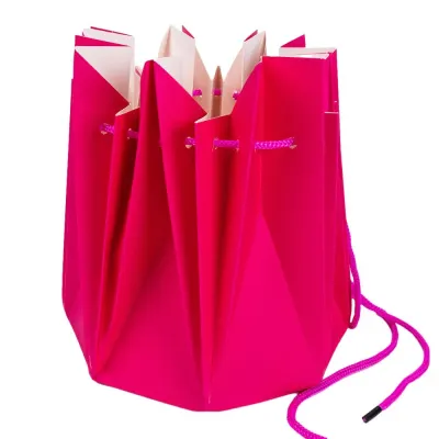 Cutie hârtie plisată cu interior rezistent la apă (set 10 buc) - Roz