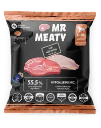 MR MEATY Veal with Turkey M 50g vițel și curcan, hrană uscată câini