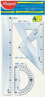 Set de desen Maped - 4 piese, cu linie de 30 cm