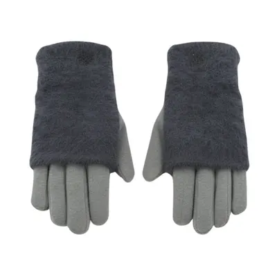 Mănuși damă, Antonio, cu funcție touch și manșetă detașabilă, culoare gri, one size