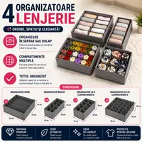 Organizator pentru lenjerie intima, sutiene, sosete, Set 4 Buc