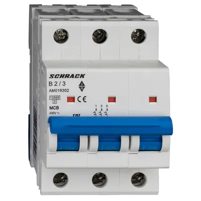 Intreruptor automat AMPARO 10kA, B 2A, 3 poli