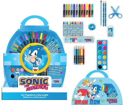 Set de desen Cerda Sonic - în valiză, 50 piese
