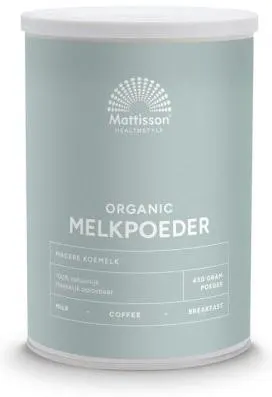 Organic Skimmed Milk Powder, 450 g, Mattisson Healthstyle