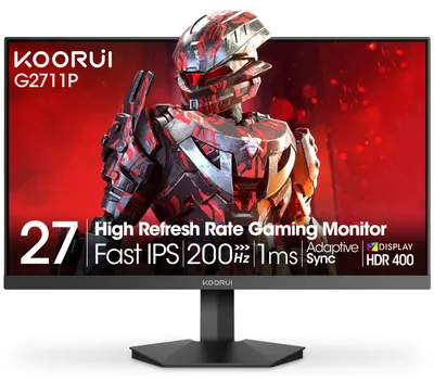 Monitor gaming KOORUI – G2711P, 27'', 200Hz, 1ms, IPS, FreeSync