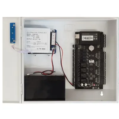 Cabinet multifunctional CAB3-PS5-wh pentru centrale de control acces 12Vcc / 5A, backup