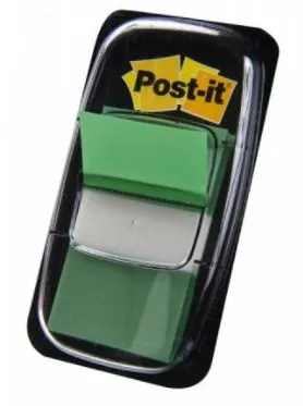 Indici autoadezivi Post-it 680-3 - Verzi, 2.5 х 4.3 cm, 50 buc